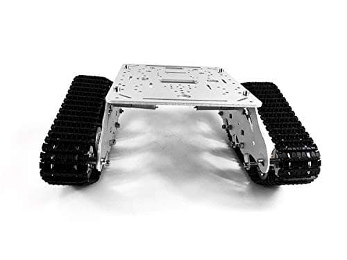 Processional TS300 Shock Absorption Robot Tank Chassis with Suspension Supporting Holder for Arduino Raspberry Pie, RC Tracked Model with 2pcs DC Encoder Motor for STEAM Teaching