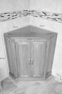 Grey Painted Bathroom Vanity Cabinet Corner Wash Unit & Marble Stone Basin 501BG (Bowl E)