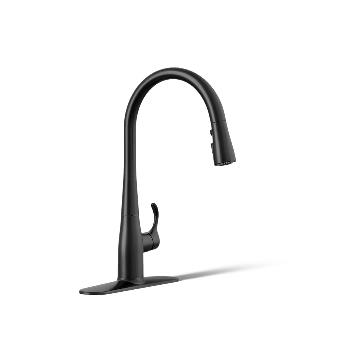 K-596-BL Simplice Single-Hole Pull-Down Kitchen Faucet, Matte Black