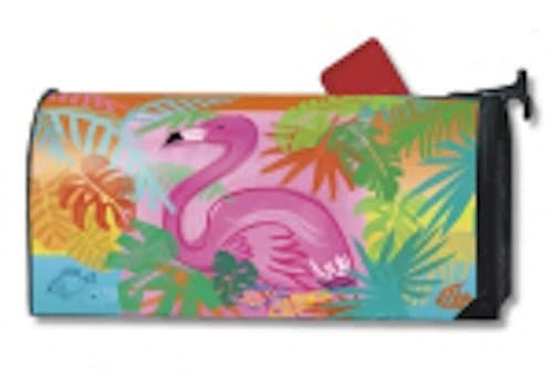 MailWraps Fancy Flamingo Mailbox Cover #02055