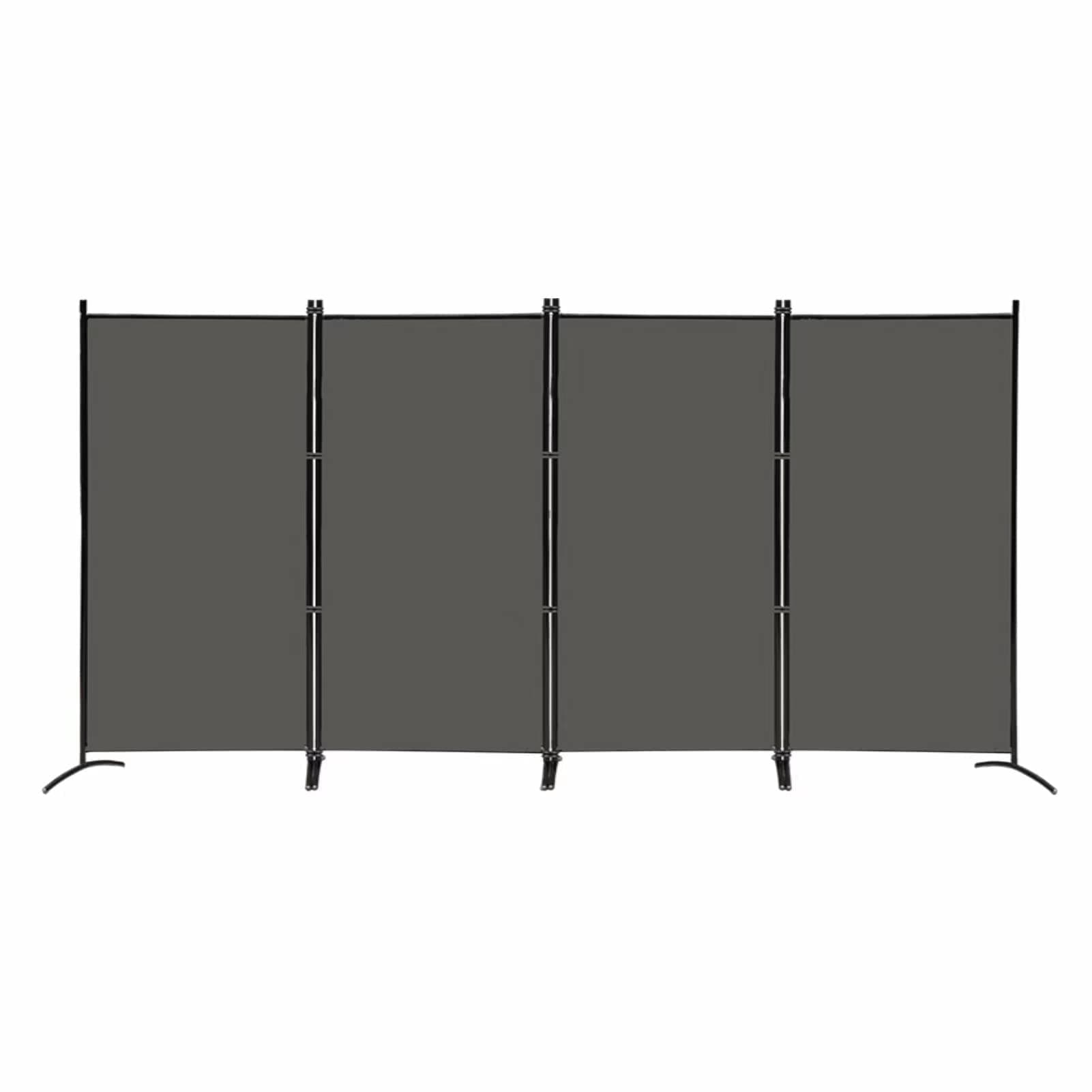 MAYOLIAH 4 Panel Privacy Screen Room Dividers 6FT Tall Portable Office Wall Divider for Rooms Separator 136" x20"x71", Grey