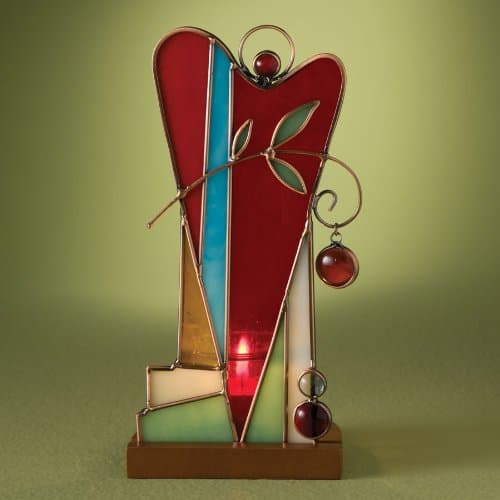 Tall Heart "Stained Glass Heart" Voltive Holder
