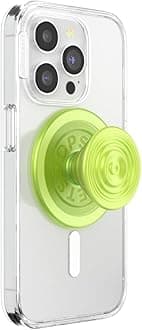 Phone Grip for MagSafe, Magnetic Holder, Phone Stand, Neon Green - Ripple Iridescent Absinthe