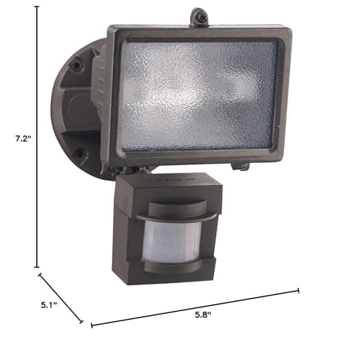 Heath Zenith HZ-5511-BZ 110-Degree 150-Watt Motion-Sensing Security Light, Bronze
