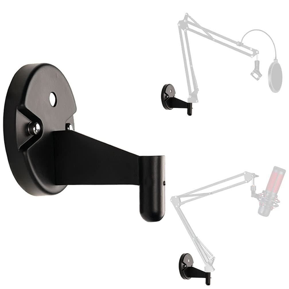 ZBY Wall Mount for Suspension Boom Arm, Microphone Wall Mount,With Suspension arm/Round Plate and Attaching Holder Piece Compatible with Microphone Stand,Mobile phone Stand,Webcam Stand