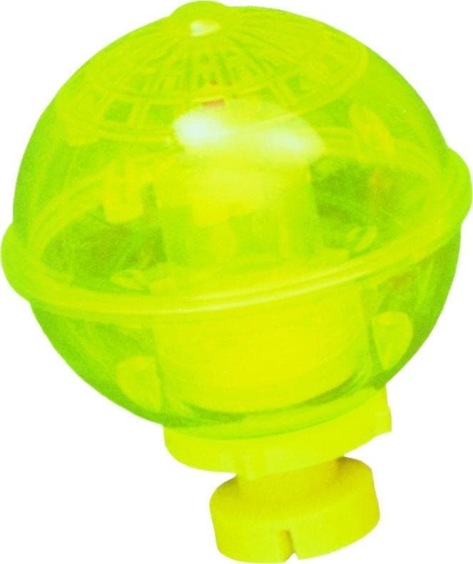 214Y Night-Lighted Bobber, 2-1/4-Inch, Round Yell w/Rattle Action