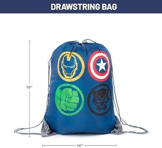Jay Franco Marvel Avengers Battle Formation Slumber Sack - Cozy & Warm Kids Lightweight Slumber Bag/Sleeping Bag - Featuring Captain America, Iron Man, Black Panther, Hulk (Official Marvel Product)