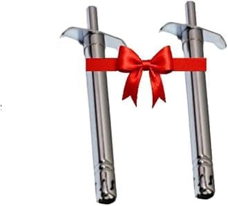 Pack of 2 Exim Stainless Steel Spark Gas Lighter for Kitchen Use Restaurants Metal Gas Stove Lighter Regular Size Easy Grip Long Lasting, Rust Proof