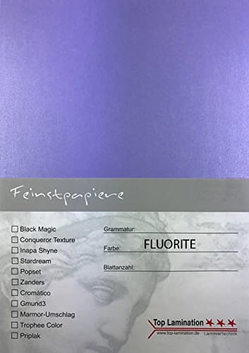 Protective DIN A5 Glossy Paper 290g/m² 100 Sheets of Top Lamination with Dyed Through to Use: Invitations (Inserts for Albums Wedding Card, Photo Album, Poster Posters, Crafting and More.