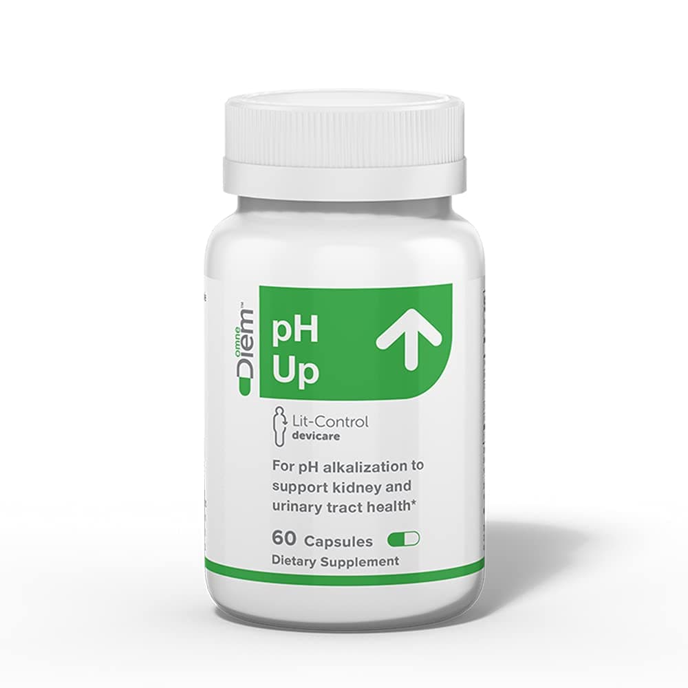OmneDiem Lit-Control pH Up, 60 Capsules – Dietary Supplement for pH Alkalization to Support Kidney & Urinary Tract Health