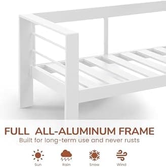 Solaste Aluminum Patio Furniture Set with 55 inch Fire Pit Table, 5 Piece Metal Outdoor Furniture with Water-Resistant Cushions, Modern Patio Conversation Set for Balcony, Front Porch, and Backyard