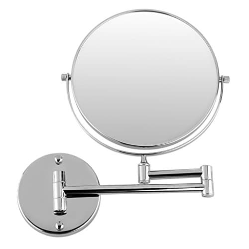 crw Makeup Mirror Wall Mount 8 Inch with 7X Magnification Double Sided 360 Degree Rotation Extendable Bathroom Mirror Chrome