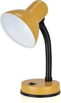 HOMELIFE 35w 'Classic' Flexi Desk Lamp with Versatile Flexible Neck - Integral On/Off Switch - Approx. 34cm Height - L958MS - English Mustard
