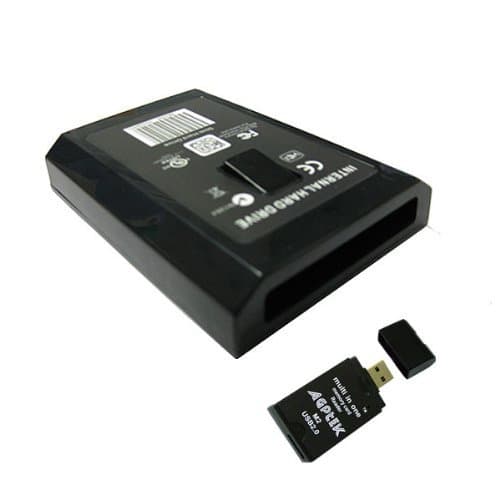 New Hard Drive HDD Case enclosure for Xbox 360 Slim Plus AGPtek All-in-one Card Reader