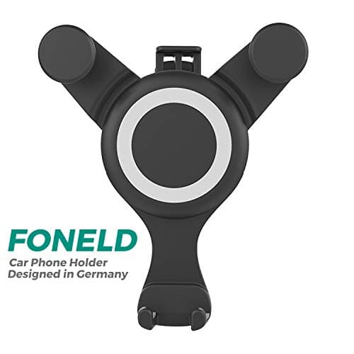 FONELD Car Mobile Holder AC Vent Clip Gravity Lock with One Hand Operation - Designed in Germany