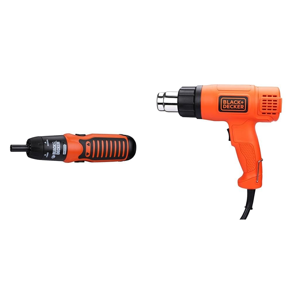 BLACK+DECKER A7073 6V Battery Powered Screwdriver with onboard LED Light & 14 pc bits included (A707