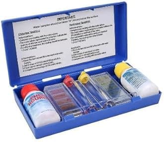 2-Way Pool Water Testing Kit: Standard Dual Test for Chlorine and pH with Carry Case and Indicator Manual Guide