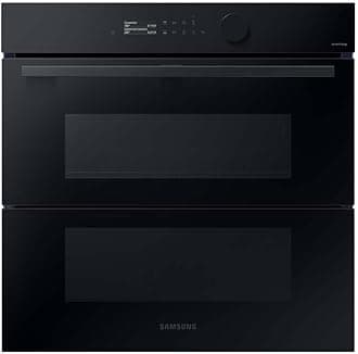 Series 5 Dual Cook Flex Smart Oven with Pyrolytic Cleaning & Air Fry, Colour: Clean Black, NV7B5750TAK