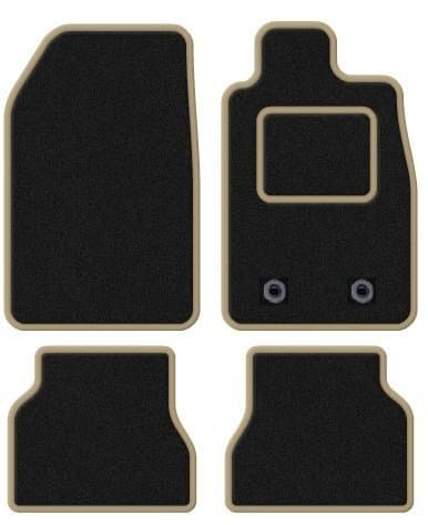 RmsoneGENUINE FULLY TAILORED BLACK CARPET CAR MATS FOCUS 2011-2015 (BEIGE TRIM)