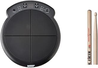 Kat Percussion KTMP1 Electronic Drum and Percussion Pad Sound Module, Black & Vic Firth American Classic 5A Drum Sticks