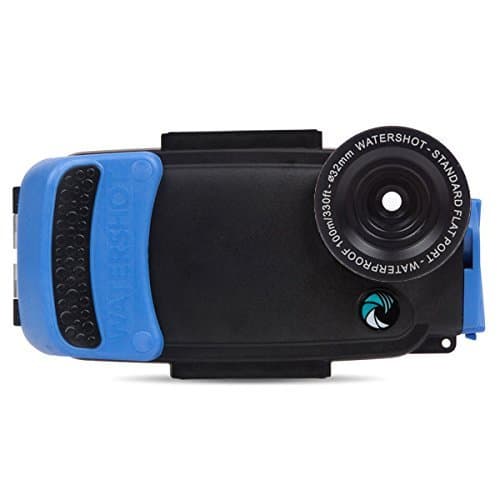 Watershot PRO Underwater Smart Phone Camera Housing for iPhone 6 Plus & 6s Plus (Black/Snorkel Blue) (flat lens only)
