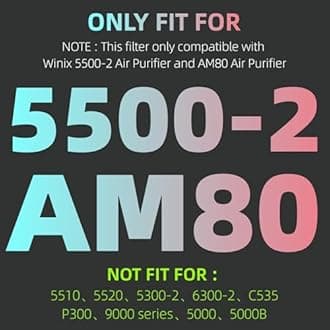 116130 HEPA Replacement Filter H 116130 for Winix 5500-2 Plasmawave Air Purifier and Models AM80 - HEPA and Activated Carbon Filter Combo Pack