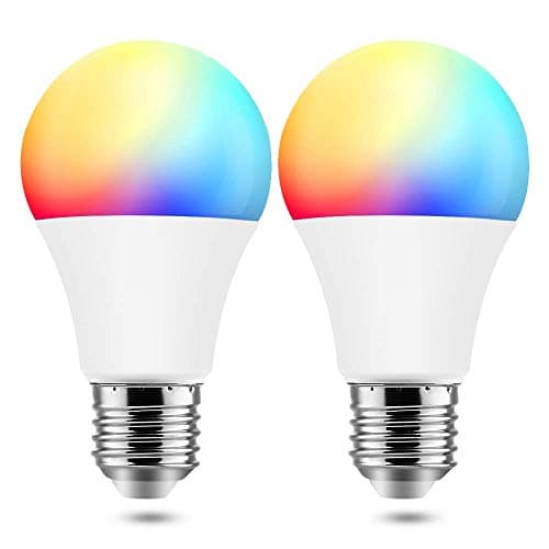 BrizLabs Smart Light Bulbs, 2 Pack 9W WiFi Bulbs No Hub Required, Warm White & Multicolor Dimmable LED Bulb, A19 60W eq, E26, 806LM, Compatible with Alexa & Google Assistant