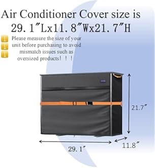 NGB Air Conditioner Cover for Outside Units,600D Waterproof Air Conditioner Mini Split Cover,Outdoor Rectangular Air Conditioner Covers for AC Units, Fits up to 29.1" L x 11.8" W x 21.7" H.