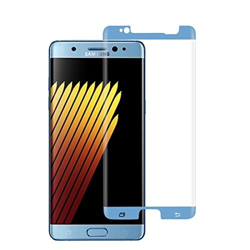 Samsung Galaxy Note 7 Screen Protector Glass TANAAB [9H Glass][Case Friendly][3D Curved Protection][Ultra HD][Anti-Bubble] for note 7- Blue