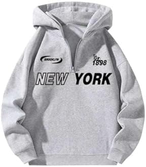 TrillionHalf Zipper Printed Hoodies for Men | Men's Sweatshirt