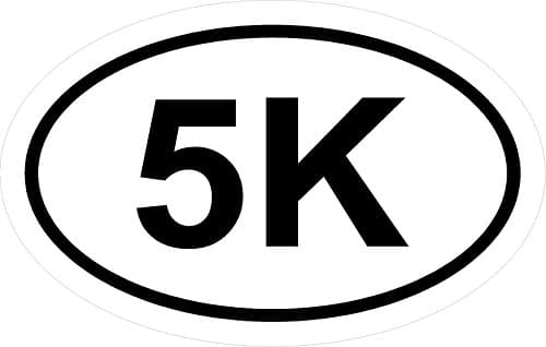 StickerPirate Magnet 3.5” x 5.5” Oval: 5k Marathon Run