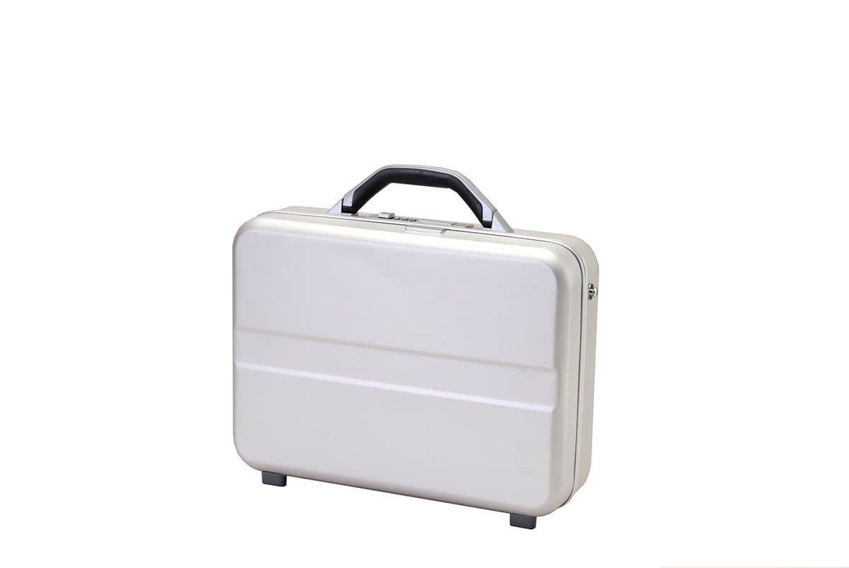 T.Z. Case Molded Anodized Laptop Aluminum Briefcase, Attache Case in Silver