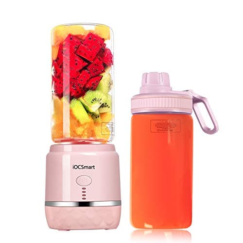 Portable Blender on the go, Mini Blender for Shakes and Smoothies, Personal Juicer Blender USB Rechargeable with 2 Juice Cup (Pink)