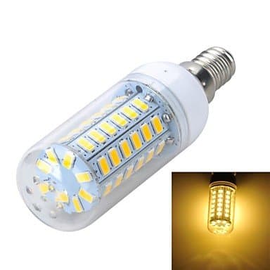 Linyrh- E14 8W 800LM 6500K/3000K 48-5730 SMD Warm/Cool White Light LED Corn Bulb (AC 220~240V) , Warm White