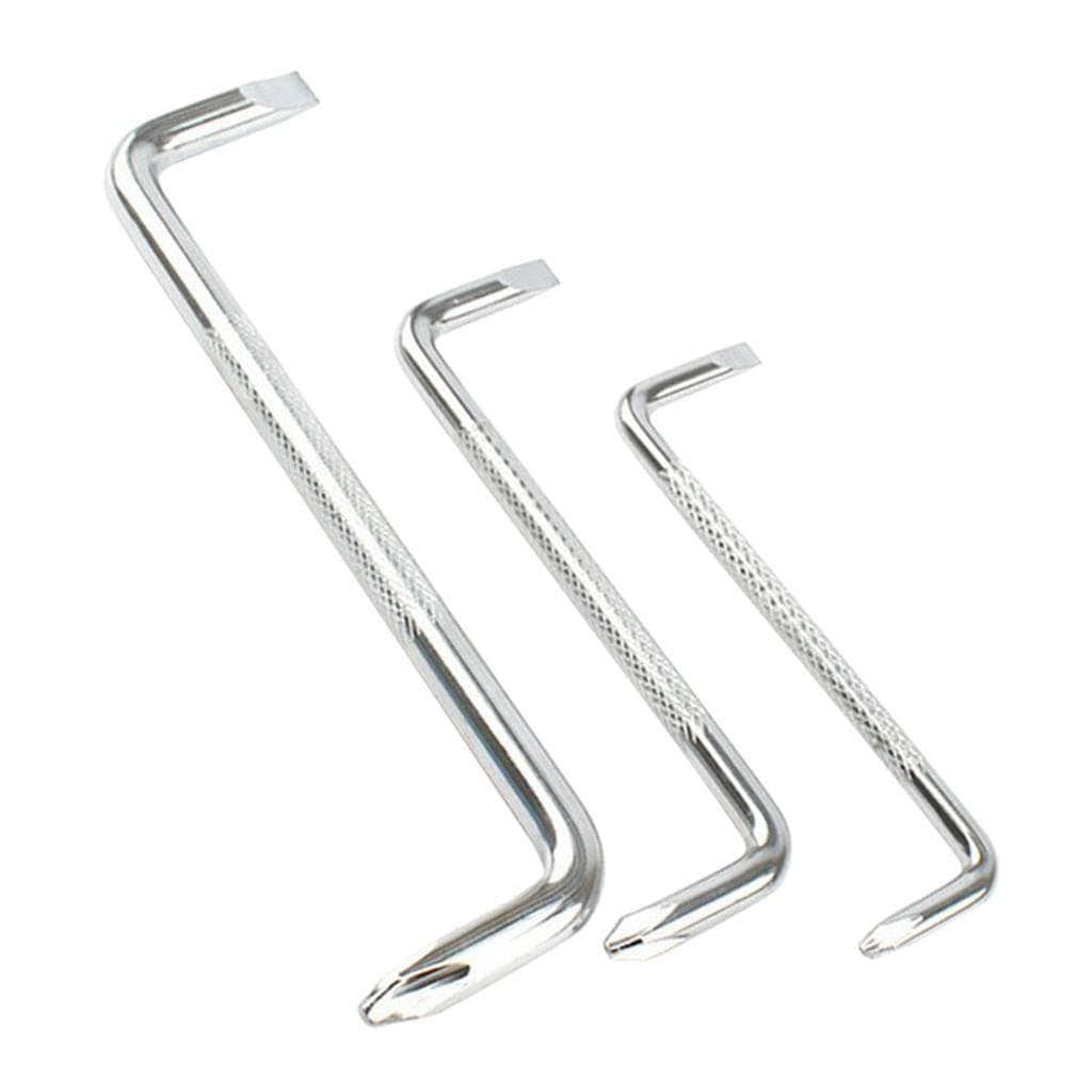 AASONS 3pc Z-Type Offset Screwdriver Set Double Ended 2in1 PH2 & SL Type Heads | S-Type Multipurpose For Tight & Unreachable Confined Spaces & Corners | Assorted Philips Star & Slotted Flat (Model 1)