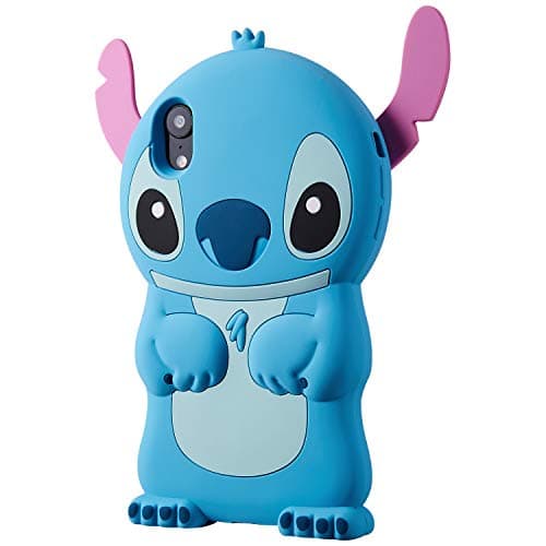 Allsky Case for iPhone XR 6.1",Cartoon Soft Silicone Cute 3D Fun Cool Cover,Kawaii Unique Kids Girls Teens Animal Character Rubber Skin Shockproof Funny Protective Cases for iPhoneXR Blue Stitch