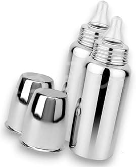 Pack Of 2 Feeding Bottle Joint Less 304 Grade No Joints Bpa Free No Plastics New Born Baby/Toddlers/Infants For Drinks/Juice/Milk/Water (240 Ml)