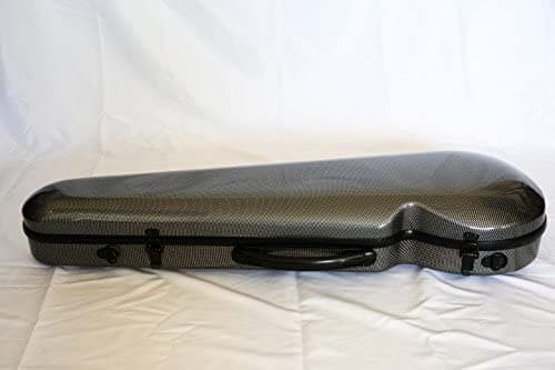 Vio Music Full Size Hightech Carbon-Like Combo Violin Case 4/4-Black Woven