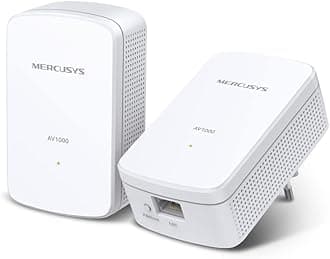 TP-Link MP500 Kit Powerline Kit Homeplug AV2 Up to 1000Mbps, 1 Gigabit Port, Plug & Play, Compatible with All Routers, Powerline Technology