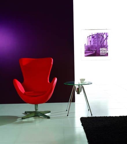 One New Contemporary Lounge Egg Chair, 3152RED