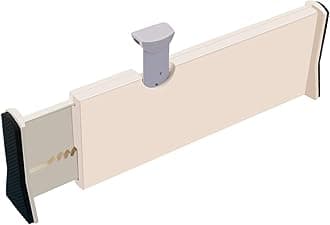 House of Quirk Drawer Dividers Organizer Plastic Dividers Organizer Adjustable Separators High Expandable For Bedroom,Bathroom,Closet,Clothing,Office,Kitchen Storage(1 Pack,14.9"-21" Long),Black