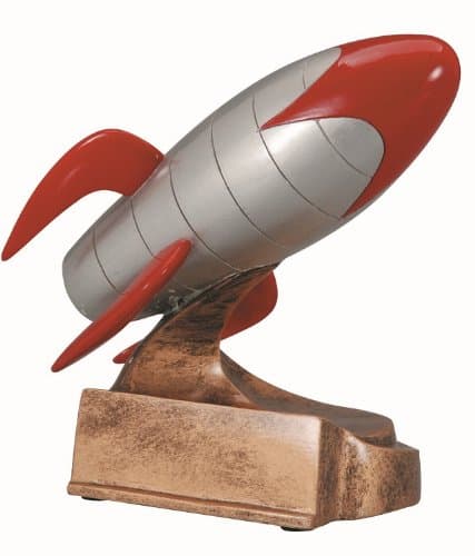 Rocket Ship Trophy - League Award - Sales Trophie