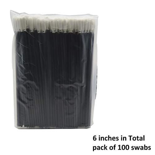 Cleanmo 6'' Firearm Cleaning Kit Gun Flexible Tip, Black Handle, Pack of 100 swabs