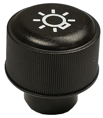 Corvette Central 84-89 C4 Black Rotary Headlight Switch Knob With Clip New Reproduction