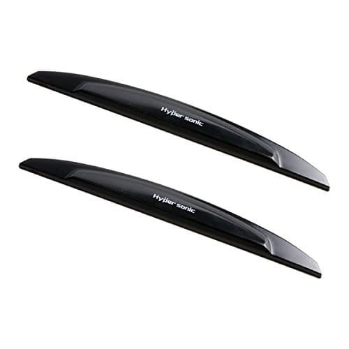 Hypersonic 2 Pcs Set Black Car Door Edge Guard Bumper Protector Molding Trim