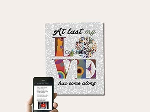 At Last by Etta James Inspired Song Wall Art, First Paper Wedding Anniversary Gifts for Him or Her, QR Code First Dance Song Birthday Gift for Husband Him, Valentines Day Gift Ideas, Print Only