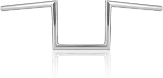 OUMUR Motorcycle Handlebar 8" Rise 1 Inch Ape Hanger Z-Bars for Harley Sportster XL883 XL1200 Softail Dyna For Yamaha Suzuki Kawasaki Chopper Cruisers Bobber Cafe Racer custom Bike 1982-Up (Chrome)