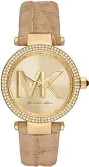 Michael Kors Parker Three-Hand Brown Leather Watch style MK4725