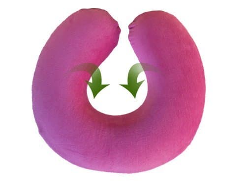 Luxury U-Shaped Memory Foam Trave Neck Pillow, Rose Red