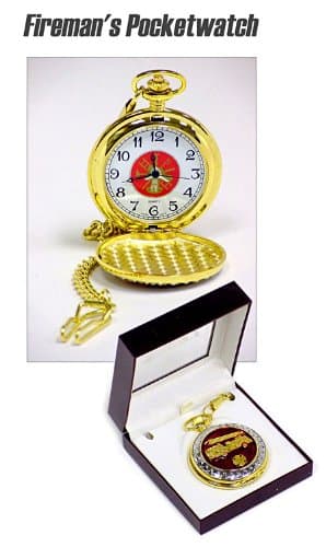 Fireman Ladder Truck Pocket Watch